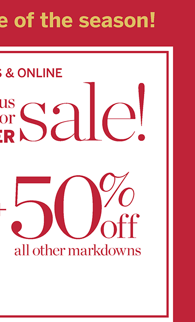 50% off all other markdowns