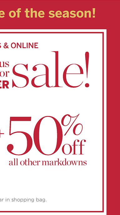 50% off all other markdowns