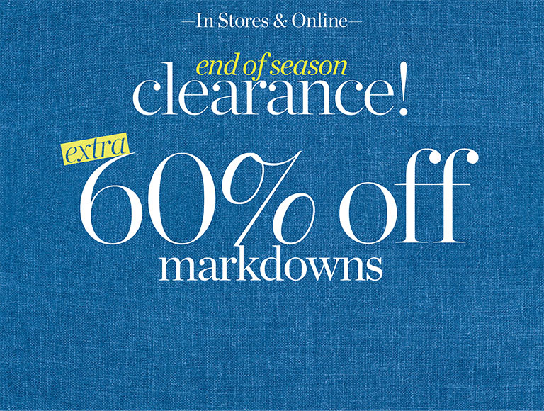 Clearance markdowns online
