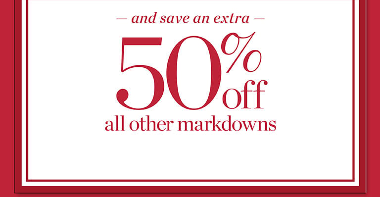50% off all other markdowns