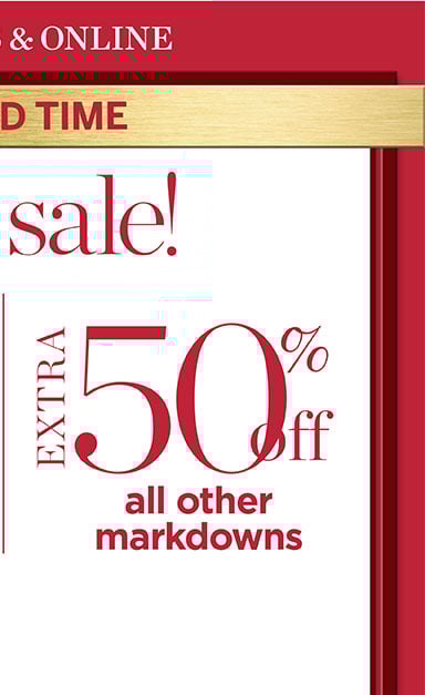 Extra 50% off all other markdowns